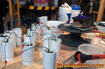 Partially assembled LED cans